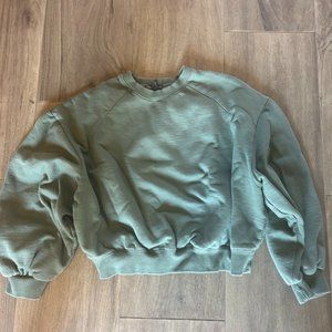 Zara New Sweatshirt Green Small